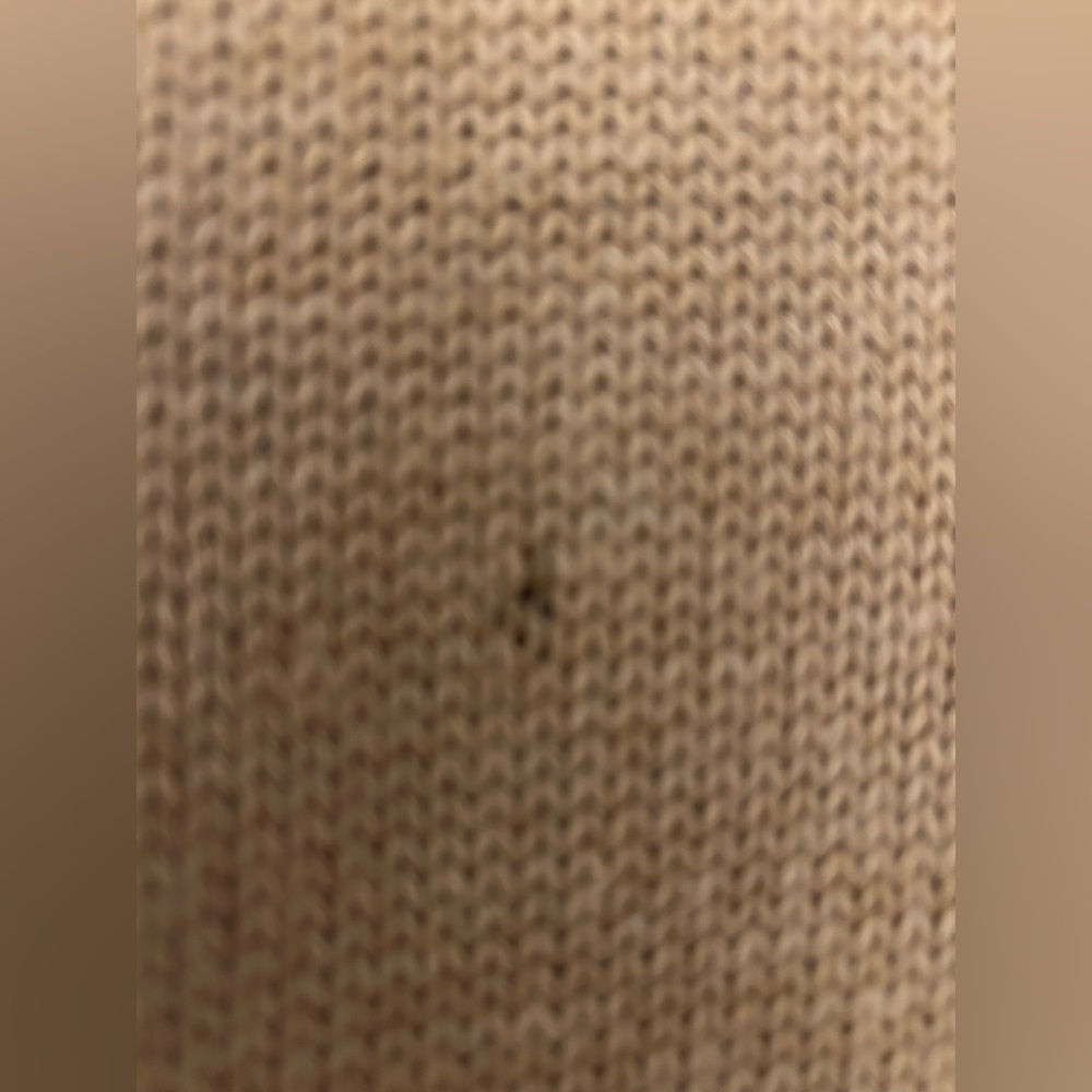 Tory Burch - Mock Neck Merino Wool Oversized Tan Sweater- Size Medium - Picture 9 of 9